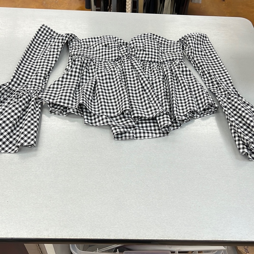Caroline Constas gingham top